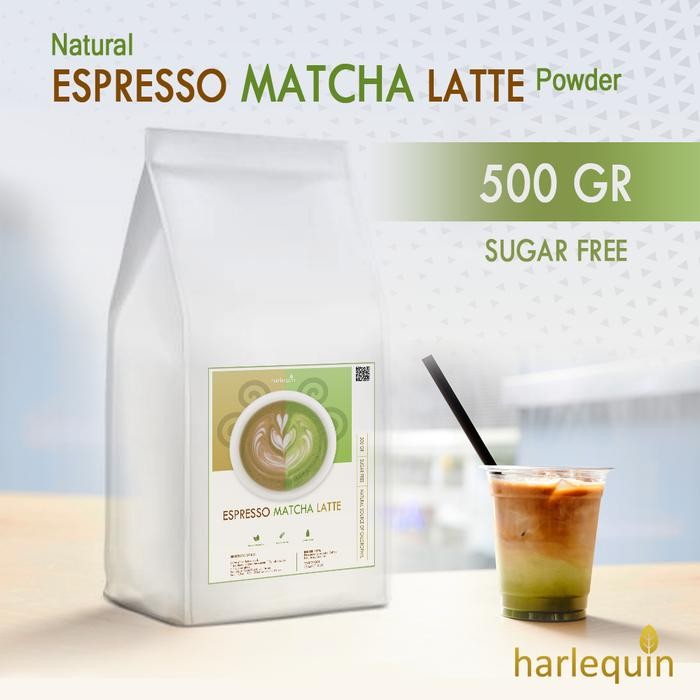 

Matcha Latte Espresso Powder Harlequin 500 Gram Premium Non Sugar