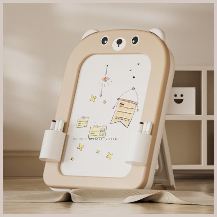 

SET PAPAN TULIS ANAK MAGNETIC BEAR DAN KURSI WHITEBOARD ERASABLE Game Hadiah