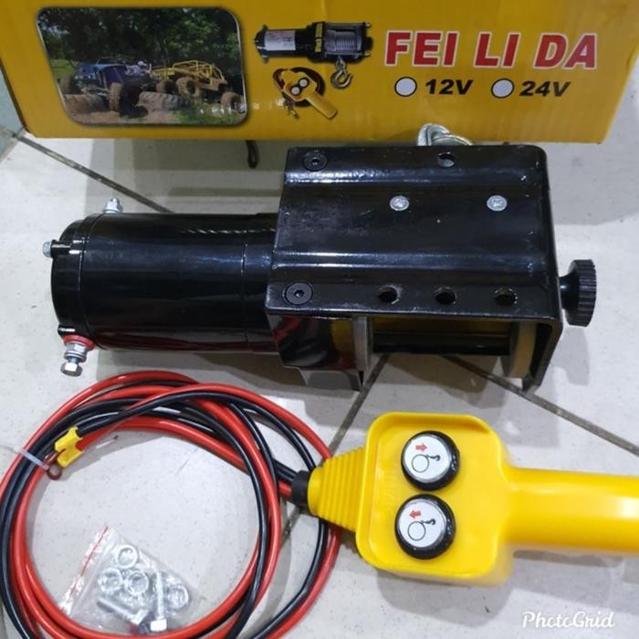 Termurah Winch Derek Atv Hoist 2000Lbs 12Voll