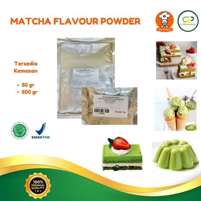 

R&B Matcha Flavour Powder / Bubuk Minuman Rasa Matcha / Matcha Powder - Kemasan 500 Gram