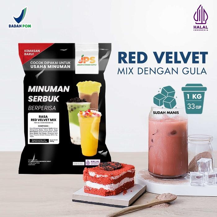 

Bubuk Minuman Red Velvet Mix Powder Instan Jps Gula