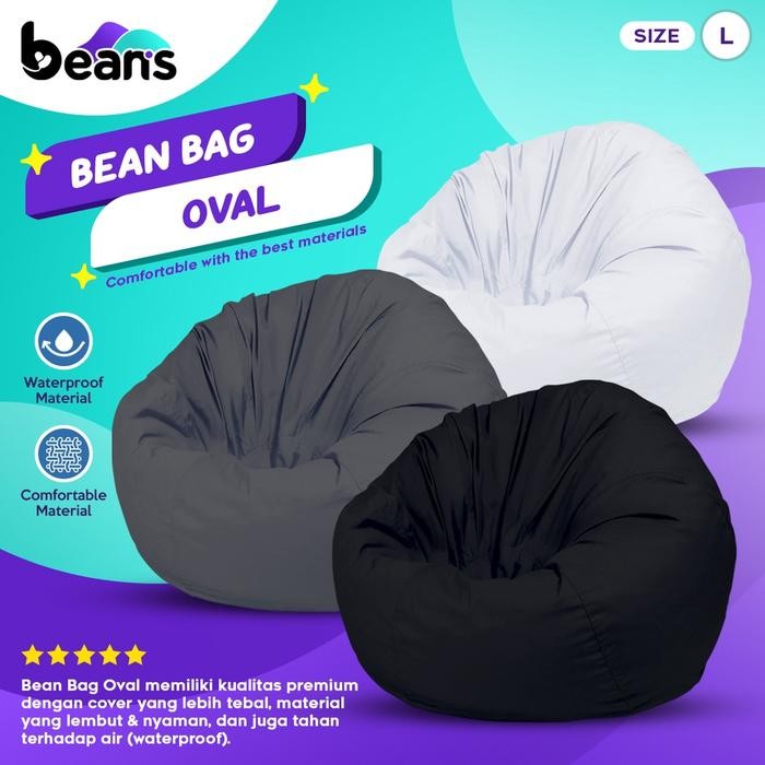 Bean Bag Oval Termasuk Isi Size L