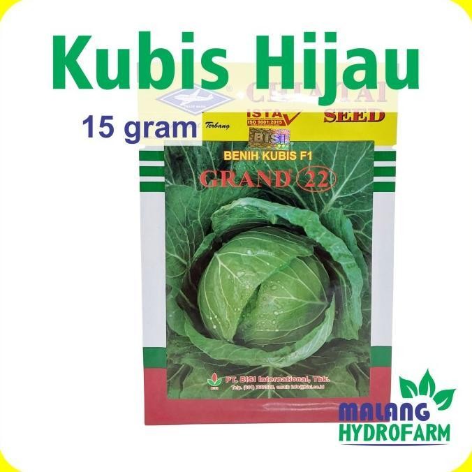 Benih Kubis Hijau Grand 22 15 gram Cap Kapal Terbang dataran menengah tinggi bibit biji sayur