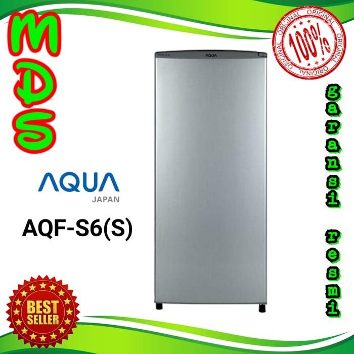 Freezer AQUA JAPAN AQF- S6(S) 6 RAK lemari es pembeku es batu kulkas Kode 1308