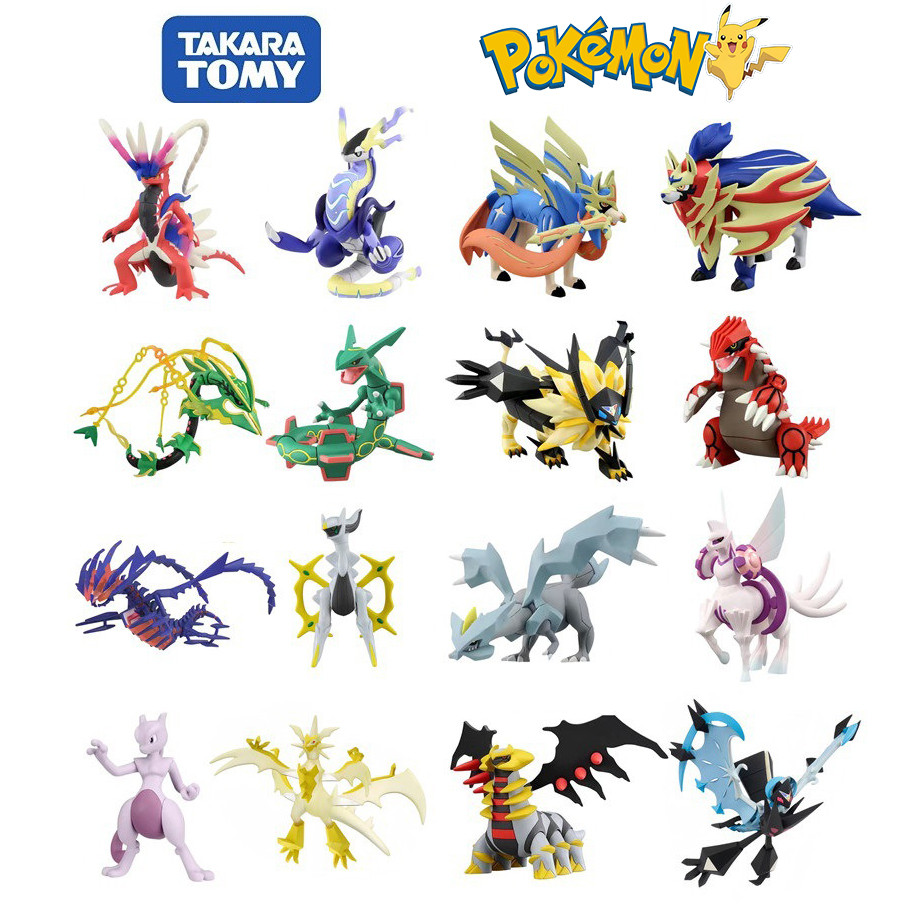 Takara Tomy 3-5In  Pokemon Action Figure Eternatus Dialga Zacian Arceus Rayquaza Battle Figure Doll