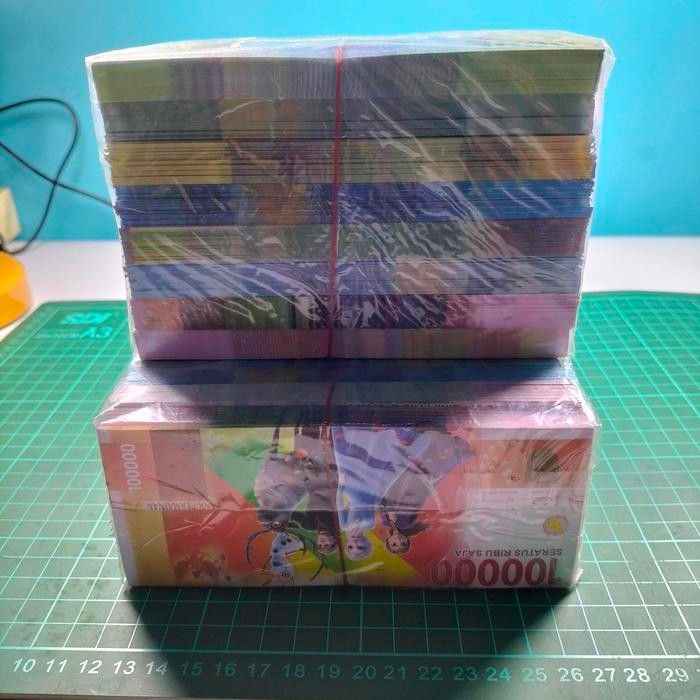 1000pcs Mainan UANG GAMBAR KARAKTER uang uangan uang-uangan