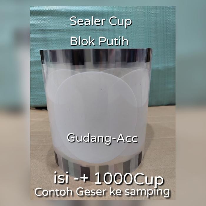 SEAL CUP PUTIH PLASTIK LID CUP TULIS NAMA 1 CUP / SEALER PRINTING *
