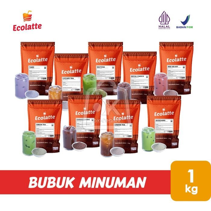 

PREMIUM Bubuk Minuman Rasa ECOLATTE Powder Drink Murah Enak (1 Kg)
