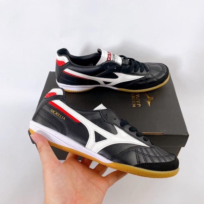 SEPATU FUTSAL MIZUNO MORELIA NEO BLACK WHITE IC