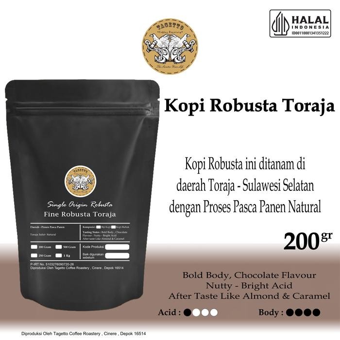 

PREMIUM KOPI FINE ROBUSTA TORAJA 200GR BIJI ATAU BUBUK