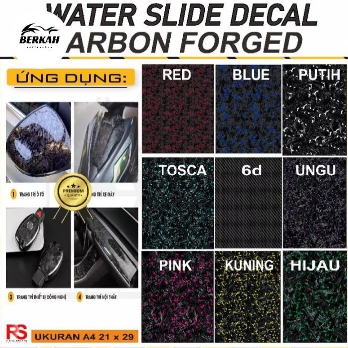 WATER SLIDE DECAL CARBON FORGED A4 BY RSPROJECT (TINGGAL PAKAI)
