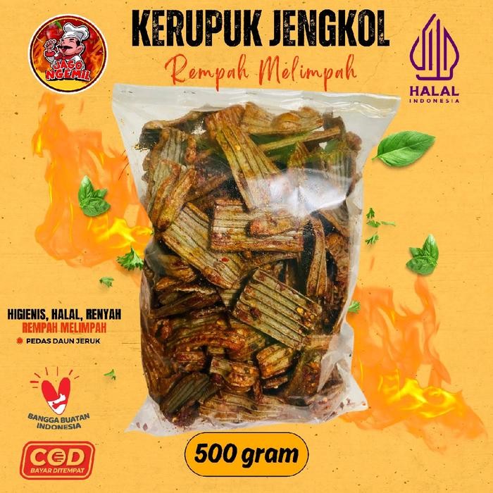 

laura.mart1 Seblak Kerupuk Jengkol Pedas 500gr Kerupuk Jengkol Viral Camilan Kering Camilan Snack