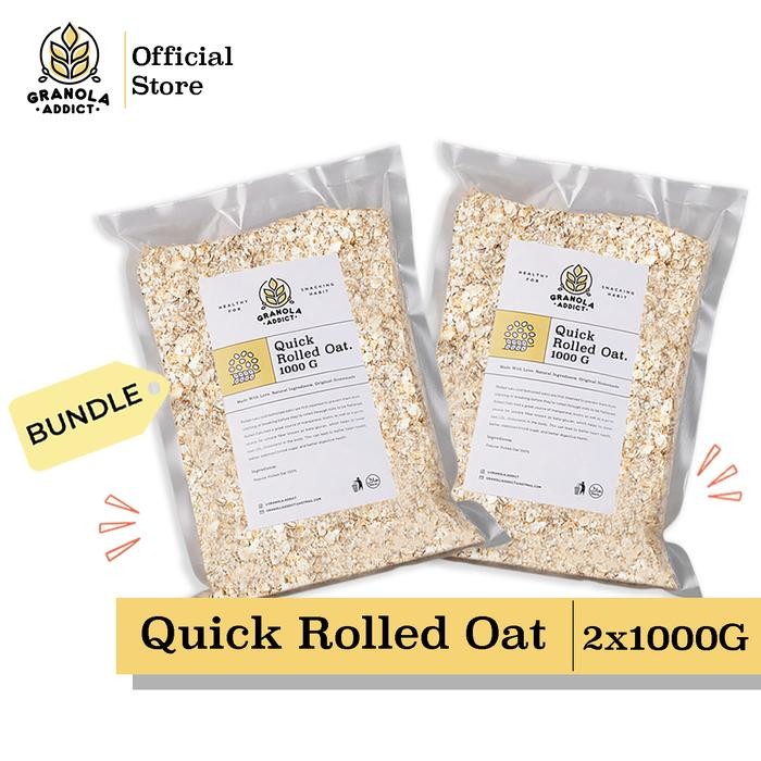 

Granola Addict - Paket Isi 2 Quick / Instant Rolled Oat 1Kg