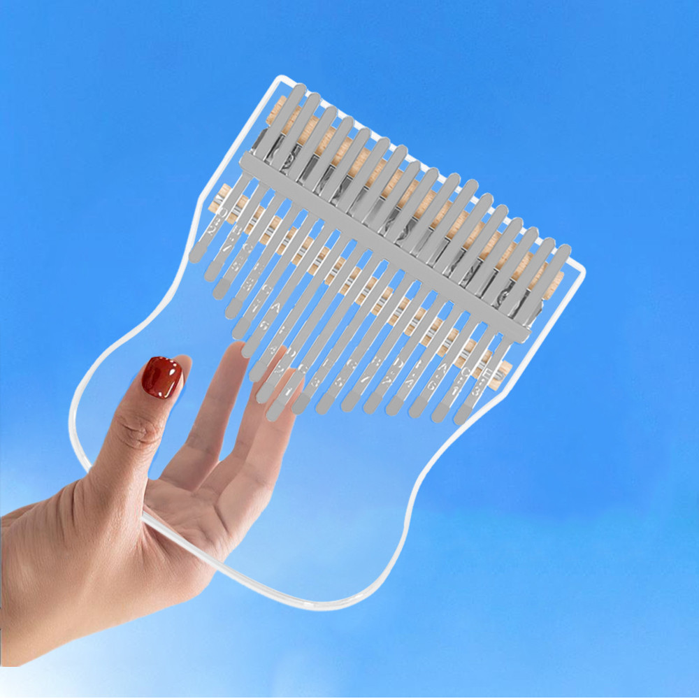 Kalimba 17 Keys Musical Instrument Stylophone Portable Acrylic Mbira Finger Thumb Piano Instrumentos