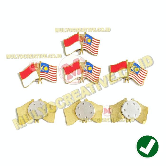 

Pin Bendera Persahabatan Indonesia Malaysia Cross Flag Pin Magnet PREMIUM