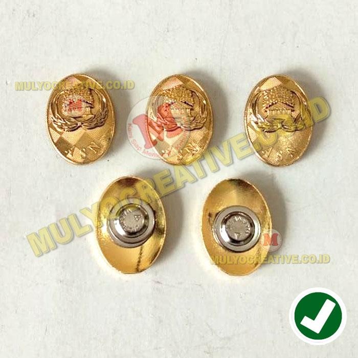 

Pin Logo ASN Korpri Bahan Logam Kuningan Pengait Magnet PREMIUM