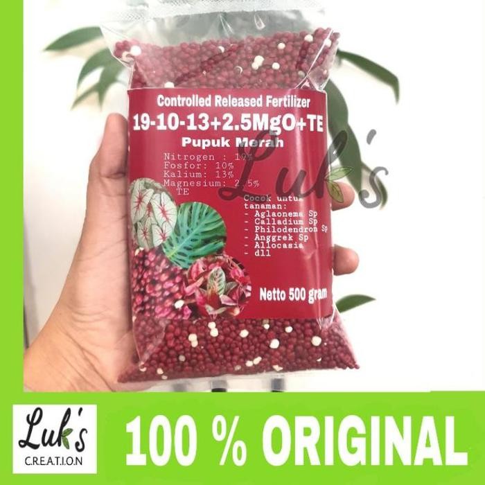 Pupuk merah Osmocote 19-10-13 +2.5MgO + TE 500 gram dekastar