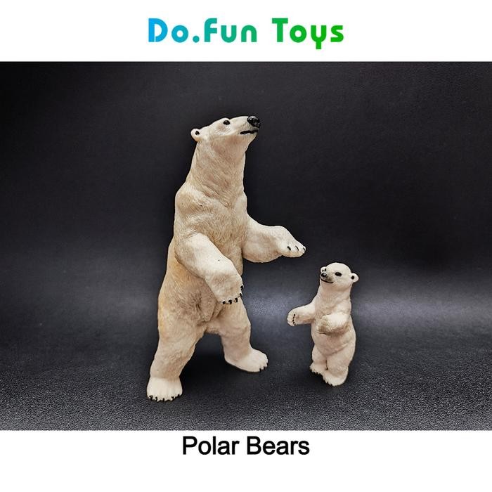 Polar Bear Set New Animal Figure / Mainan Miniatur Binatang Beruang Kutub