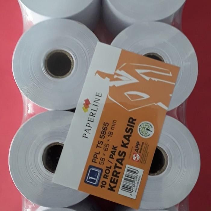 

Kertas Struk Kasir 58 Mm X 65 Mm X 18 Mm - Paperline, Per Pack Isi 10