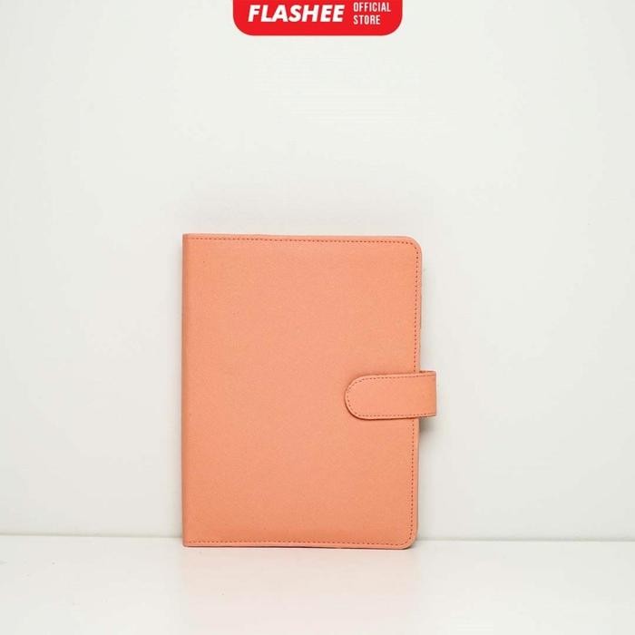 

Flashee Organizer Binder Polos Warna Peach Ukuran A5 Ring 20 Binder Eksklusif Isi Ulang Peach