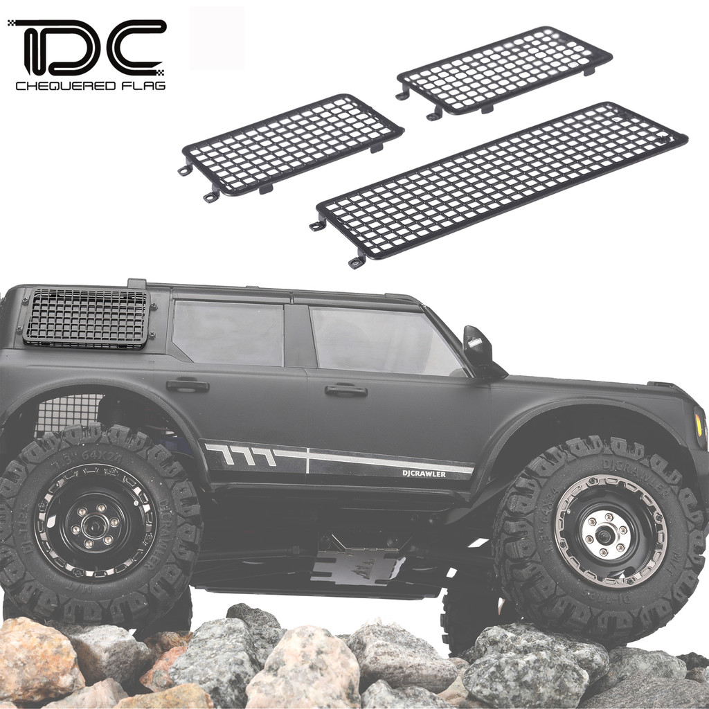 DC Metal 3D Side Rear Window Mesh Window Net for TRX-4M 1/18 Bronco TRX4M RC Climbing Car Upgrade Ac