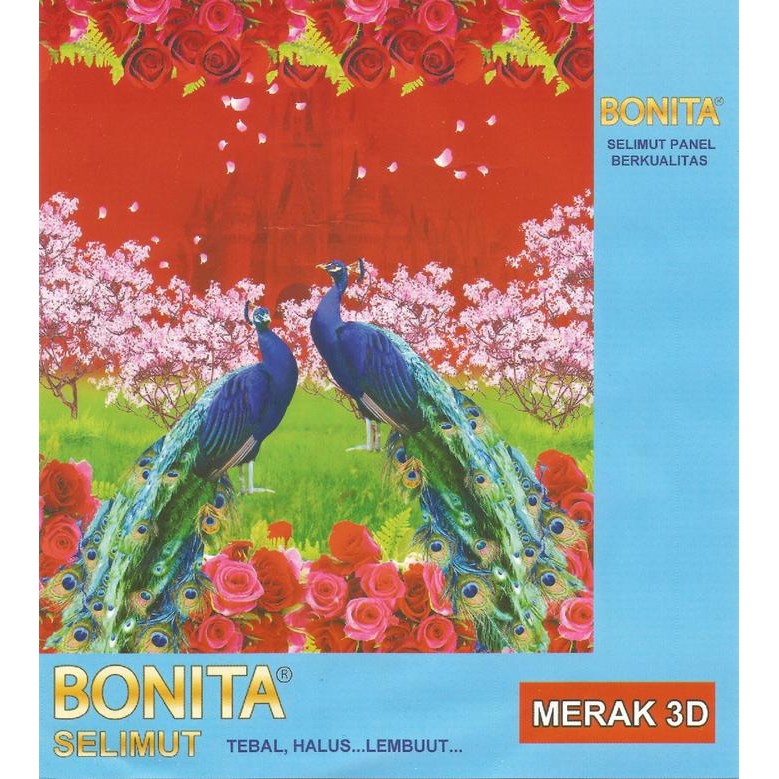 Selimut Bonita Motif Merak
