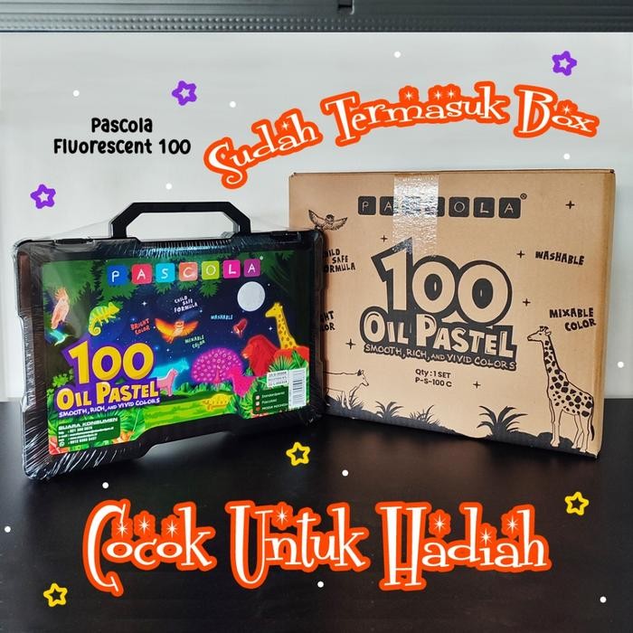 

Oil Pastel Pascola Fluorescent 100 / 100 Warna Pewarna Alat Menggambar Mewarnai Anak Krayon Crayon