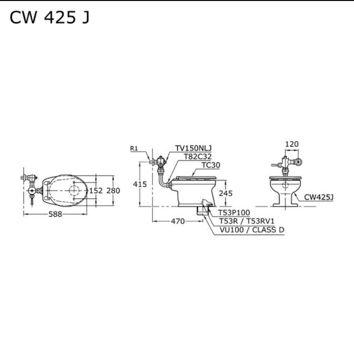 KLOSET DUDUK ANAK TOTO CW 425 J CLOSET CHILDREN TOTO CW425J CLOSET ANA