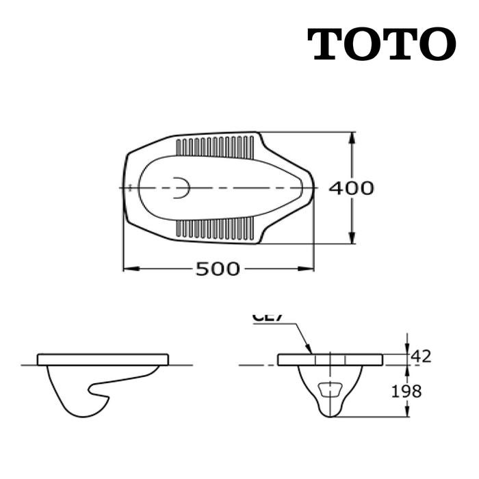 TOTO KLOSET WC JONGKOK CLOSET CE7 JONGKOK MAROON