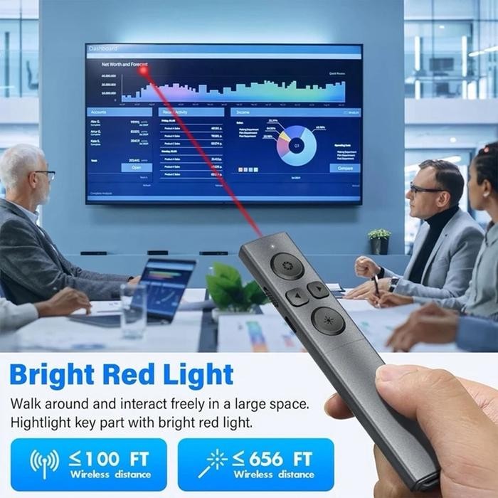 

KiiP LG12 Laser Pointer 2in1 Type C And USB Receiver Red Laser Presenter