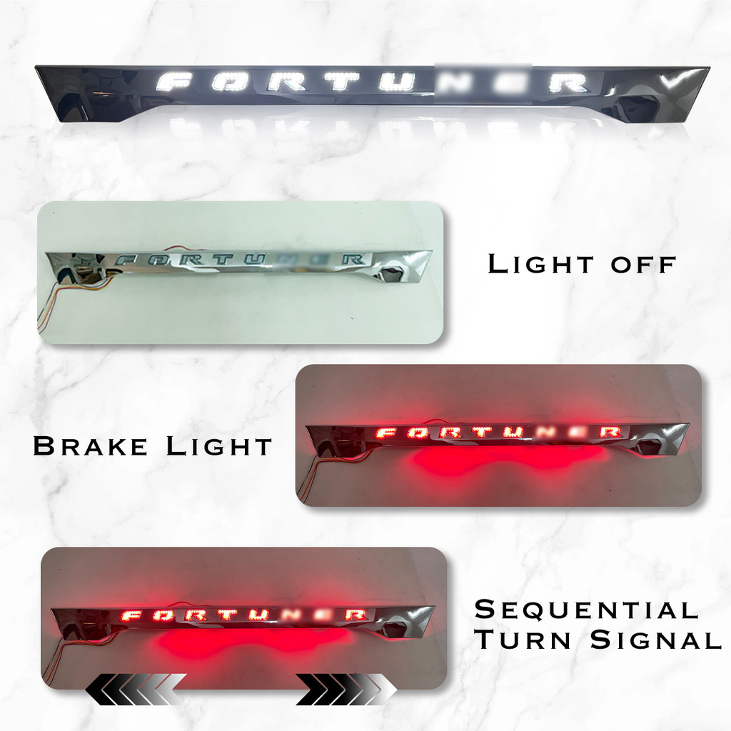 TYPY For Toyota 2012-2015 Fortuner LED Through-Tail Light Body Kit With Turnin Emergency Brake