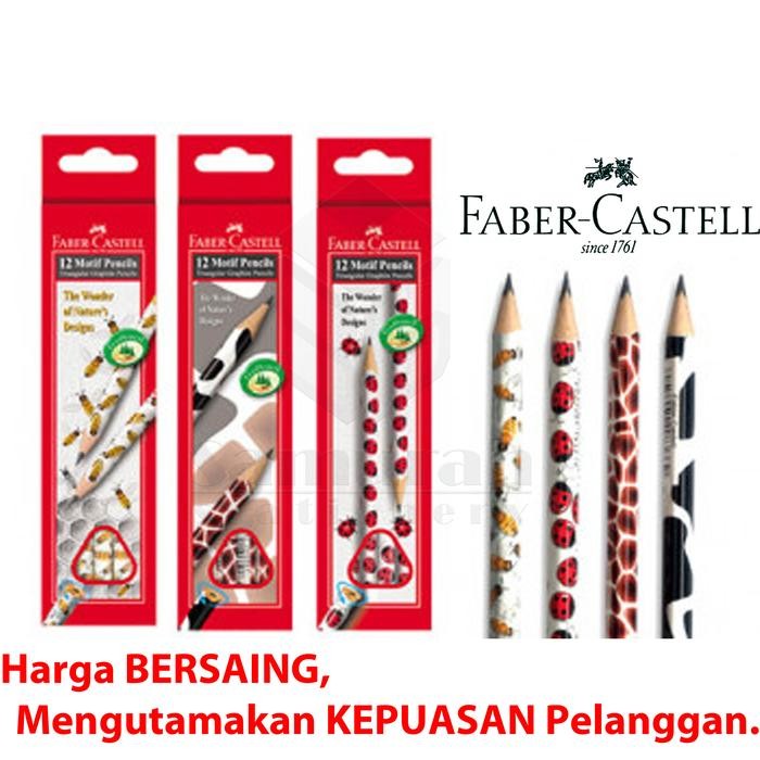 

Pensil Kayu Faber-Castell 2B Motif Triangular / Faber Castell Segitiga