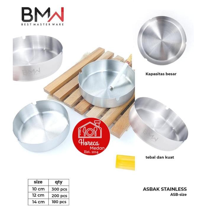 $$$$] Asbak stainless steel tebal / asbak bulat stainless / asbak besi