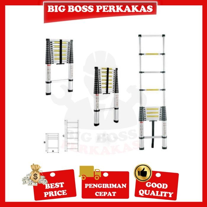 

Terlaris Tangga Lipat Teleskopik Telescopic 3.4 M Single Mollar Alumunium Xenon