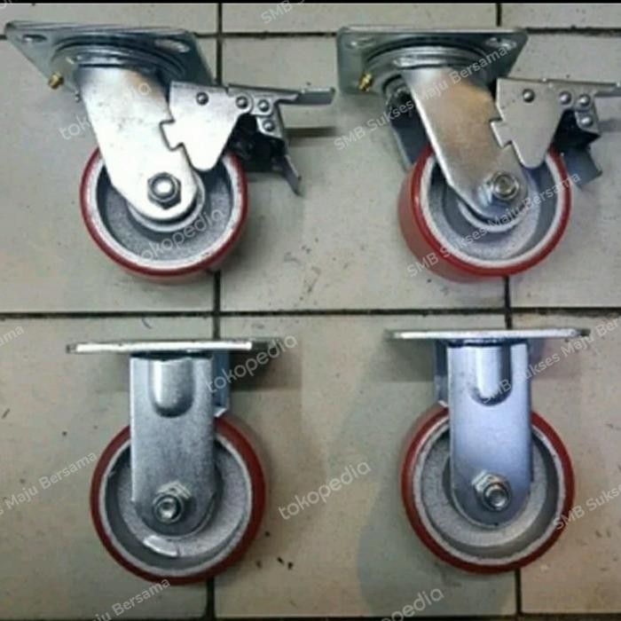 

Terlaris Roda Pu Heavy Duty 4 Inch 1 Set 800Kg