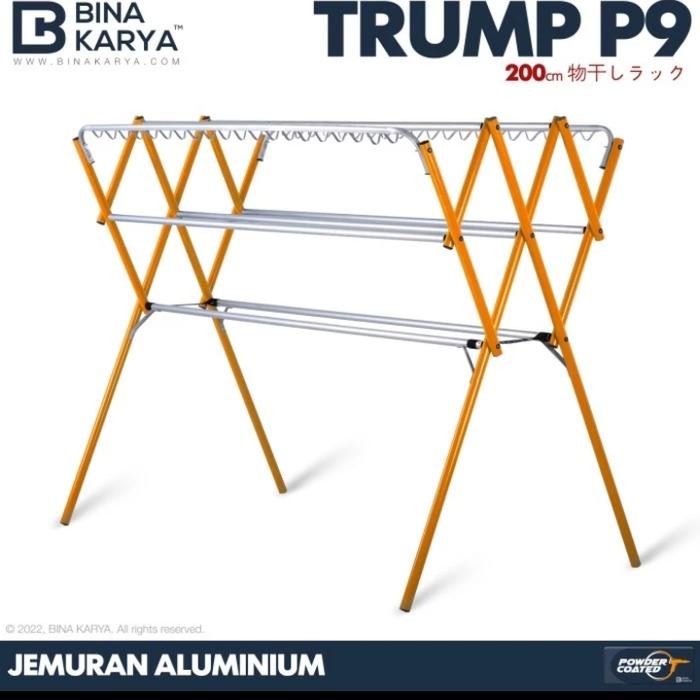 BINA KARYA JEMURAN BAJU BESAR ALUMINIUM RAK PAKAIAN ALUMINIUM 2 METER