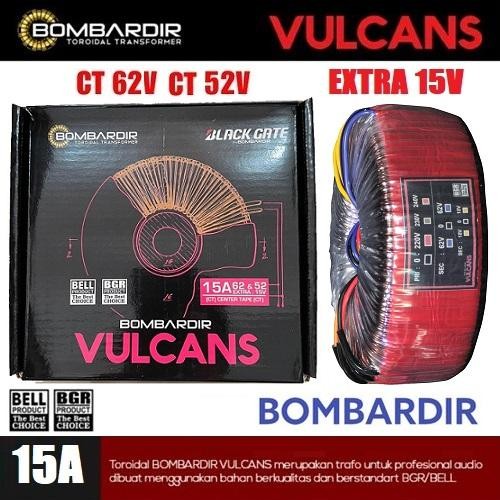 Trafo Toroid Donat Vulcans 15A 65V-52V CT Travo Bombardir 15Amp Vulcan