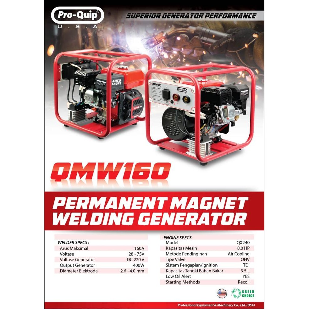 ------] Mesin Genset Las PROQUIP QMW 160 Welding Generator QMW-160