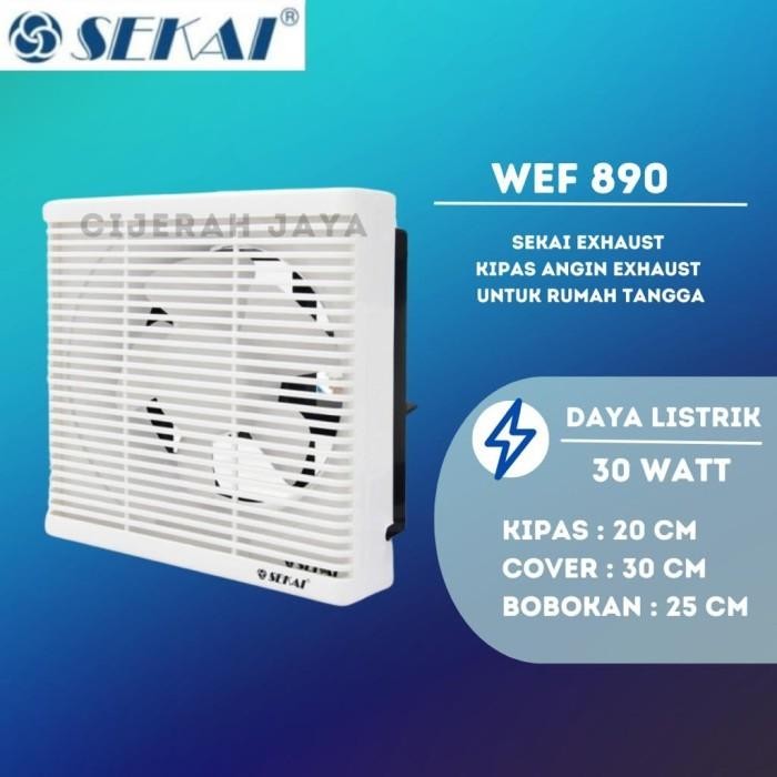 *****] SEKAI WEF 890 EXHAUST FAN 8" KIPAS ANGIN DINDING WALL HEXOS WEF890