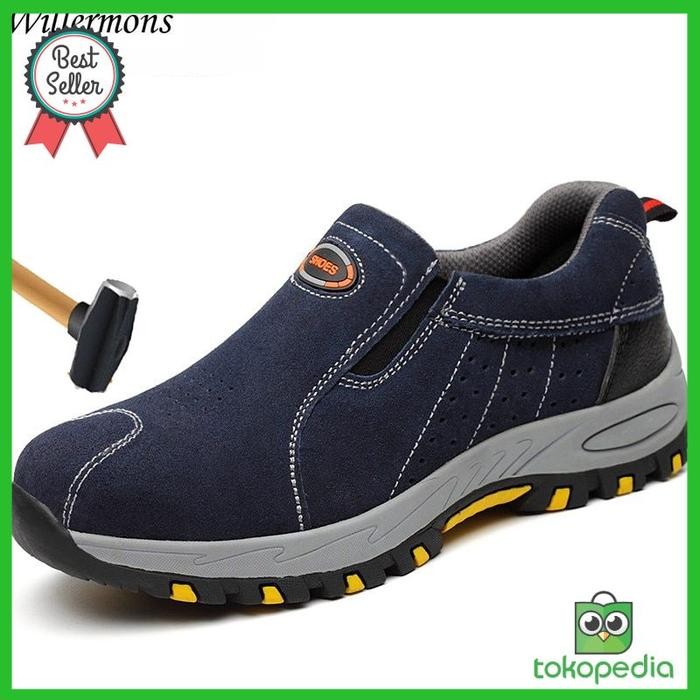 

Terlaris Sepatu Safety Tanpa Tali Sproty Ringan Blue Navy Trend Terbaik Terbaru