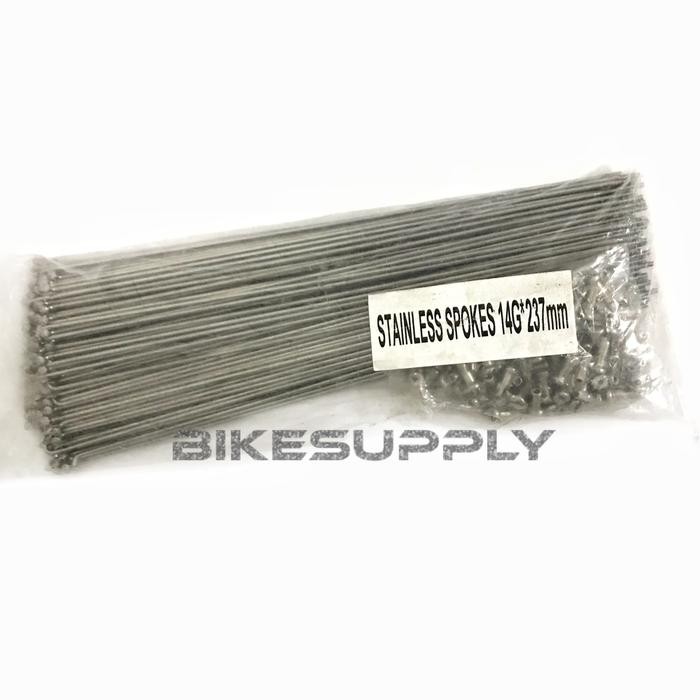 Jari Jari Ruji Sepeda Stainless Spokes 72 Pcs Chrome 237 Mm (Velg 24)