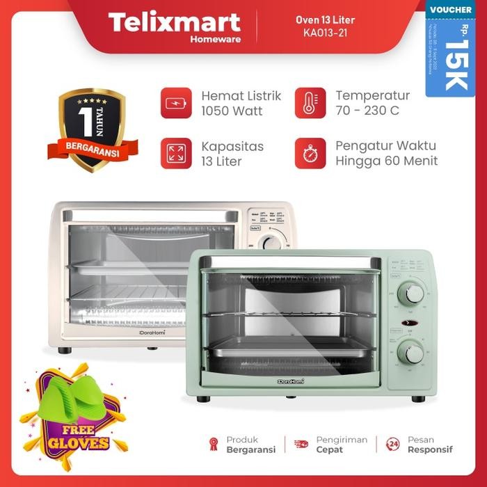 [Allthebest] Oven Listrik DoraHomi Pemanggang Penghangat Makanan Daging Kue Bolu