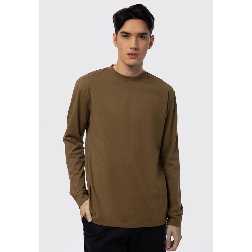 Executive Heavyweight Long Sleeve T-Shirt 1-TLRCRT124F363 Brown Sugar