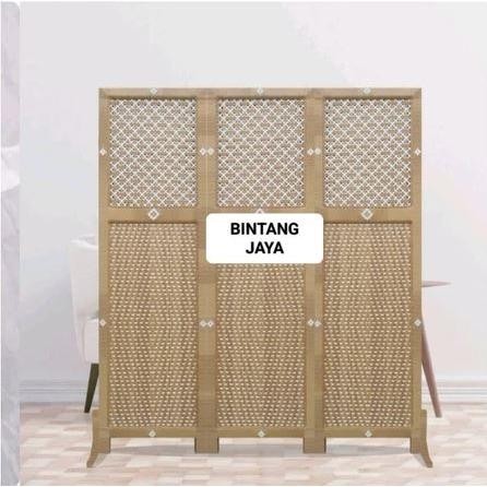 1 PINTU Sketsel Pembatas Ruangan Rotan Sintetis Partisi Sekat Ruangan Murah