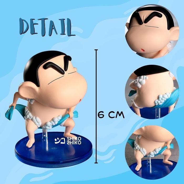 FGRsc Figure Crayon Shinchan Take a Bath Action Figur Mandi Pahlawan Bertopeng Buddha Belalai Gajah