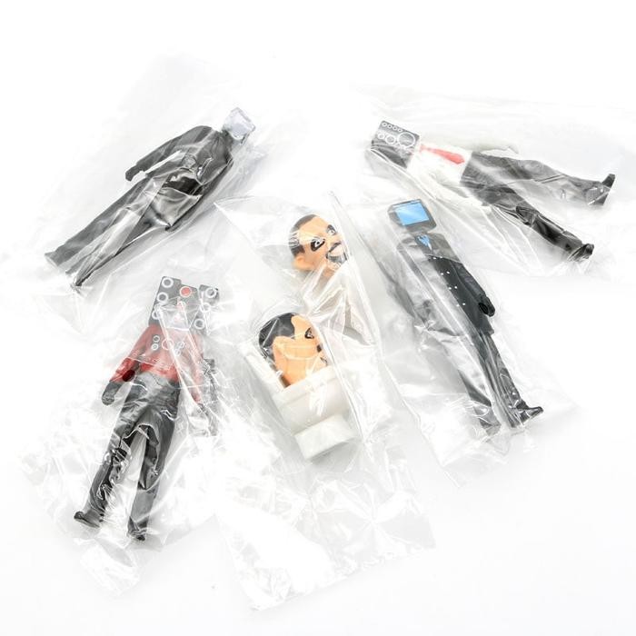 9Pcs/Set Mainan Skibidi Toilet Siren Head Figure Pajangan / Mainan anak Skibidi