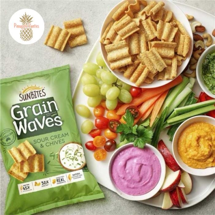 

Sunbites Grain Waves Wholegrain Chips 170gr / Keripik Gandum - Australia Food Cemilan best seller