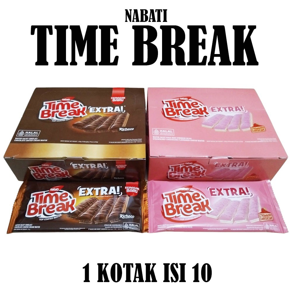 

nabati Time break kotak 10x32gr Nabati Time Break Extra Kotak Isi 10