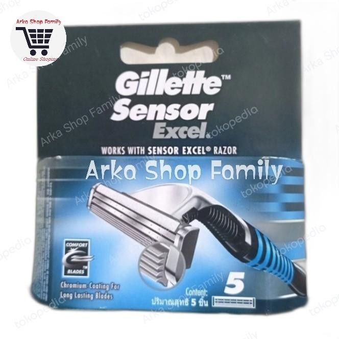 GILLETTE Sensor Excel Isi 5 Refill Pisau Cukur Isi Ulang Refil