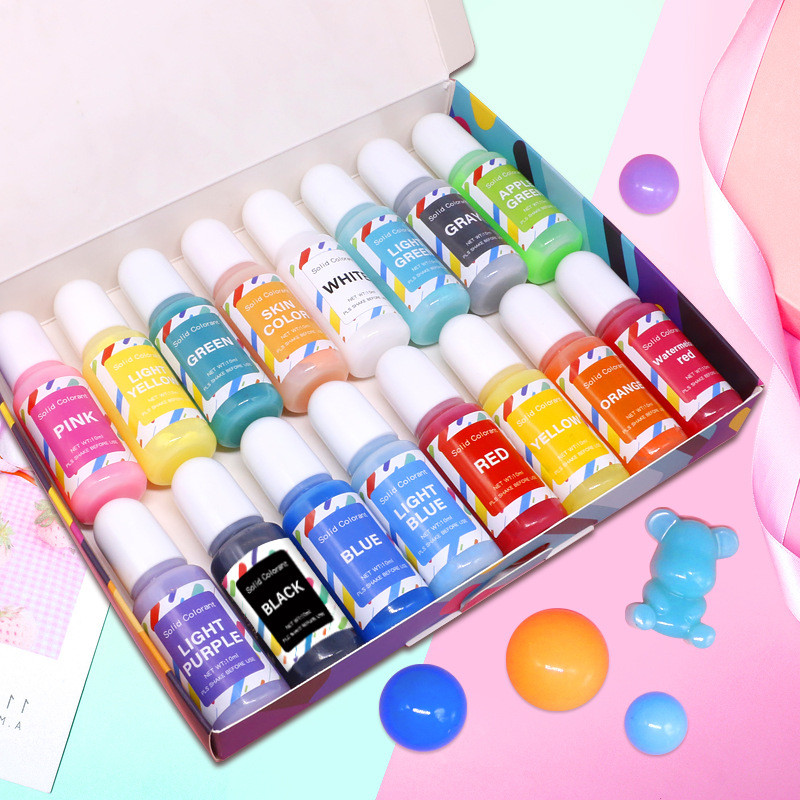 Epoxy Resin Pigment Set DIY UV Epoxy Resin Mold Jewelry Making Color Pigment Kit Liquid Colorant Dye